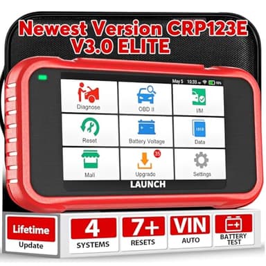 LAUNCH CRP123E V3.0 OBD2 Diagnosi Auto Professionale in Italiano con Sistema Motore ABS SRS Trasmissione e 7 Funzioni di Reset, Reset Olio EPB FAP SAS OBD 2 Diagnostica WIFI Aggiornamento CANFD&DOIP