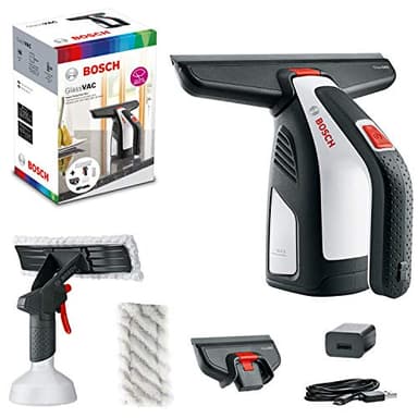 Bosch Aspiragocce a Batteria GlassVAC (per Finestre, Specchi e Doccia, Autonomia: circa 35 finestre, in scatola di cartone)