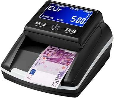 Stanew Rilevatore Banconote False e Conta Moneta Euro 2 in 1, con Batteria Ricaricabile per il Contatore di Valuta per la Rileva Banconote False EUR, USD, GBP