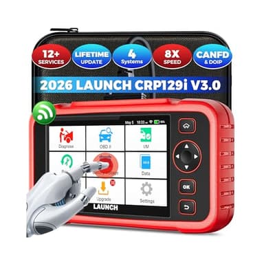 LAUNCH CRP129i V3 OBD2 Auto Diagnostica, 4 Sistemi Diagnosi Auto Professionale in Italiano,12 Resets (Oil/DPF/ABS/SAS/Brake/BMS/TPMS/Injector/AFS/Throttle Calibration),CANFD & DOIP, Aggiornamento WiFi