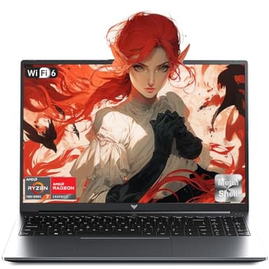 Tivique 16" PC Portatile Gaming Ryzen 7 H255 Fino a 4,9 GHz, 8 core 16 thread, 16 GB RAM DDR5 4800 MHz, SSD 512 GB, 1920 x 1200 FHD Display Computer Portatile, Tastiera Retroilluminata Laptop, WiFi 6