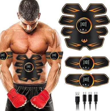 Quieasy EMS Elettrostimolatore Muscolare,Elettrostimolatore per Addominali, ABS Addominale Tonificante Cintura,Allenatore Addominale per la Stimolazione Mirata dei Muscoli Addominali