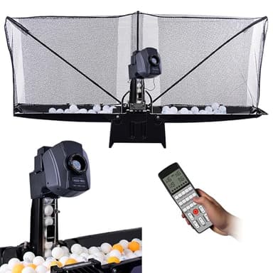 Robot da ping-pong, macchina per palline di robot da ping pong con rete, per l'allenamento individuale e senza raccolta manuale delle palline