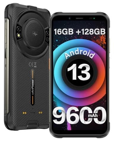 Ulefone Power Armor 16S Rugged Smartphone 2024, 16GB+128GB/2TB, 9600mAh, Altoparlante 122dB, Octa-core, Android 13, 5.93" HD+, 50MP, IP68 Impermeabile, Telefono Indistruttibile Dual SIM 4G/OTG/GPS/NFC