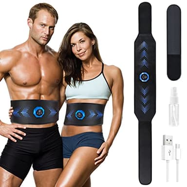 faburo Elettrostimolatore per Addominali, EMS Stimolatore Muscolare per Addominali, Braccia, Gambe, Pancia e Glutei, USB Ricaricabile, 6 modalità e 19 Livelli di Intensità, Attrezzo Fitness Home