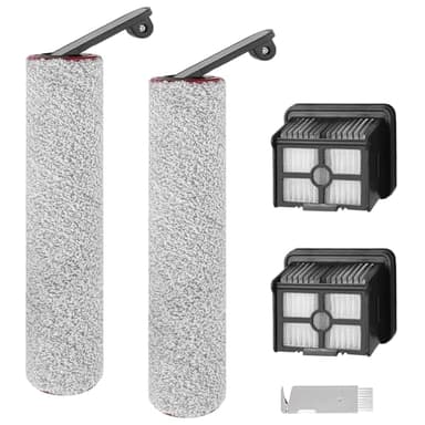 Cleptorize Accessori per Dreame H12 Pro/ H12 Dual/ G10 Pro Aspirapolvere, Parti di Ricambi 2 Rulli Spazzola, 2 Filtri HEPA, 1 Spazzola per la Pulizia