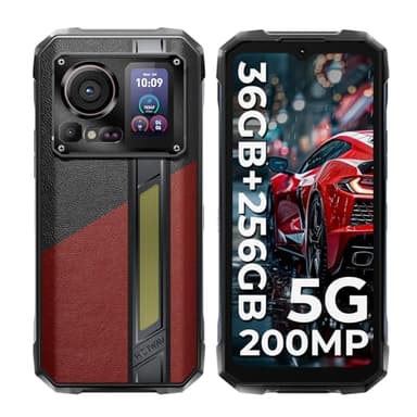 HOTWAV Hyper 7 Pro 5G Rugged Smartphone 2025 Android 14,120Hz 2.4K 6.6'' FHD+,36GB+256GB/2TB Telefono Indistruttibile 200MP 4K Video 10800mAh/33W Cellulare Antiurto Doppio Schermo/5G Dual SIM/IP68/NFC