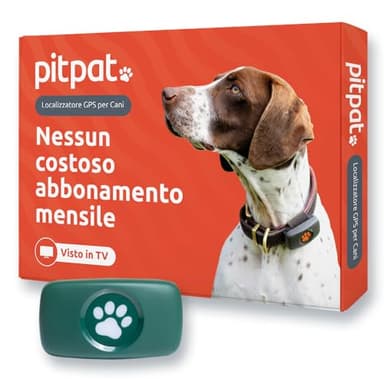 PitPat Localizzatore GPS per cani, non richiede abbonamento, adatto a tutti i cani e si adatta a tutti i collari, smart activity tracker, tracciamento satellitare con portata illimitata (Verde)