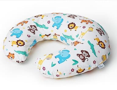 Niimo Cuscino Allattamento - Cuscino per Allattamento Neonato, Rivestimento in 100% Cotone, Fodera Removibile, Interno in Poliestere Siliconato, 100% Lavabile