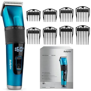 BaByliss Tagliacapelli Japanese Steel, batteria agli ioni di litio, autonomia 160min, Ricarica in 3h, Custodia inclusa, E990E