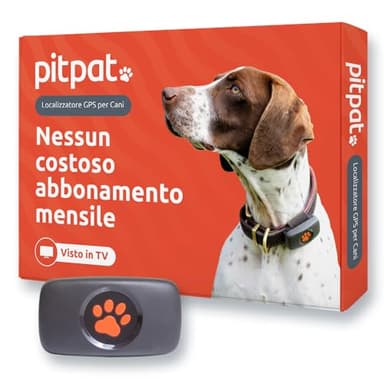 PitPat Localizzatore GPS per cani, non richiede abbonamento, adatto a tutti i cani e si adatta a tutti i collari, smart activity tracker, tracciamento satellitare con portata illimitata (Nero)