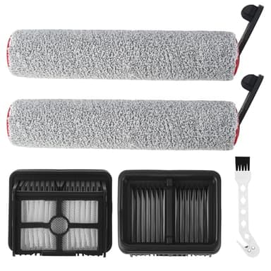 Set di Accessori per Dreame H12 PRO / H12 Dual Parti di Ricambio Aspirapolvere Umido e Secco, 2 Spazzole Rullo + 2 Filtro + 1Spazzole, Umido e a Secco Aspirapolvere Accessori