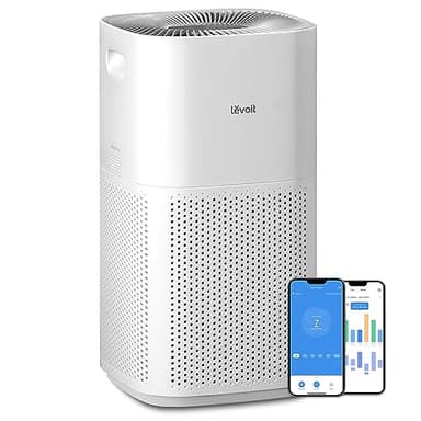 Levoit Smart Purificatore d'Aria con HEPA per Fumatori e Allergie, CADR 697 m³/h, fino a 147㎡, Indicatore di PM2.5, Modalità Auto, Contro 99,97% di Muffe, Pollini e Polvere, Controllo con App Alexa