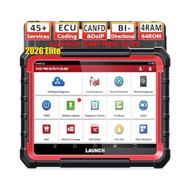 LAUNCH X431 PRO Elite obd2 auto diagnostica, Bidirezionale Diagnosi Auto in Italiano, Codifica ECU online, Sistema Completo, 45+ Reset per Veicolo, CANFD&DOIP, 2 Anni di Aggiornamento