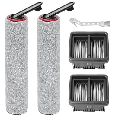 DianSung Ricambi per aspirapolvere per Dreame H15 Pro /H15 Mix /H12 Pro FlexReach/ H15 Pro FoamWash /H15S, set di accessori 2 rulli spazzola + 2 filtri + 1 spazzola di pulizia.