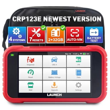 LAUNCH CRP123E V2.0 OBD2 Auto Diagnostica Italiano con 4 Sistemi e 7 Funzioni di Reset, OBD 2 Diagnosi Professionale Sistema Motore ABS SRS Trasmissione, Reset Olio SAS DPF FAP EPB WIFI Aggiornamento
