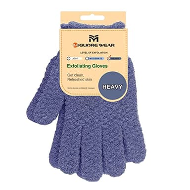Migliore Wear Guanto Esfoliante Corpo - Guanto Scrub Corpo Rimozione Pelle Morta, Guanti Doccia Esfolianti per Spa/Massaggi(Anello Appendiagenti)
