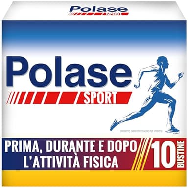 Polase Sport, Magnesio e Potassio Integratore Alimentare, Prima, Dopo, Durante l'Attività Fisica, con Vitamina C, Sali Minerali e Maltodestrine, Energetico Salino, Gusto Arancia, 10 Bustine