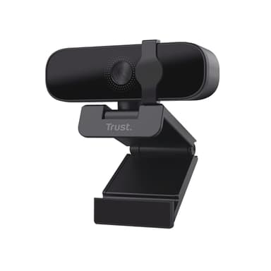 Trust Oran 1080p Webcam PC con Microfono, Web Camera PC USB con Filtro Privacy, Fuoco Fisso 30 FPS, Plastica Riciclata 85%, Videocamera Full HD per Laptop Desktop Mac Windows Skype Zoom Teams